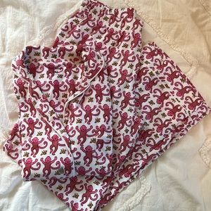 Roller Rabbit Monkey Long Sleeve Polo Pajamas